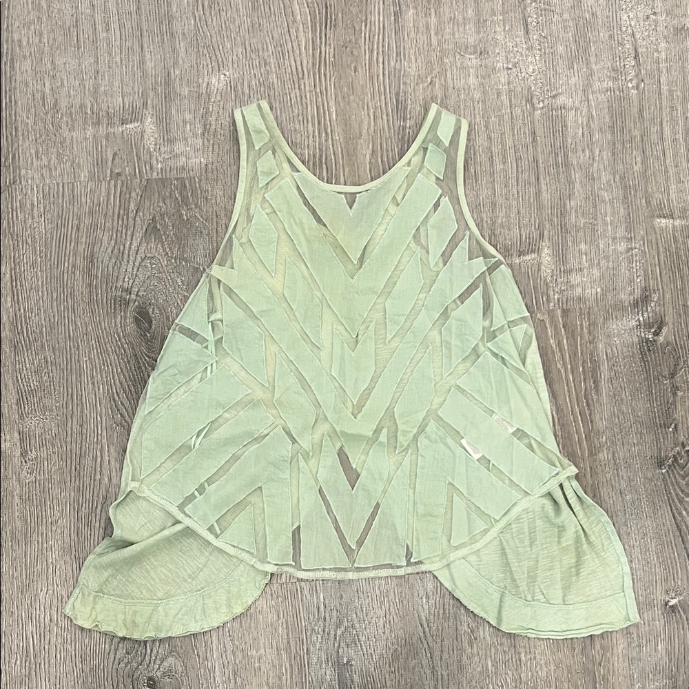 Free People Mint Caged Cutout Ginger Ethereal Daze Tank